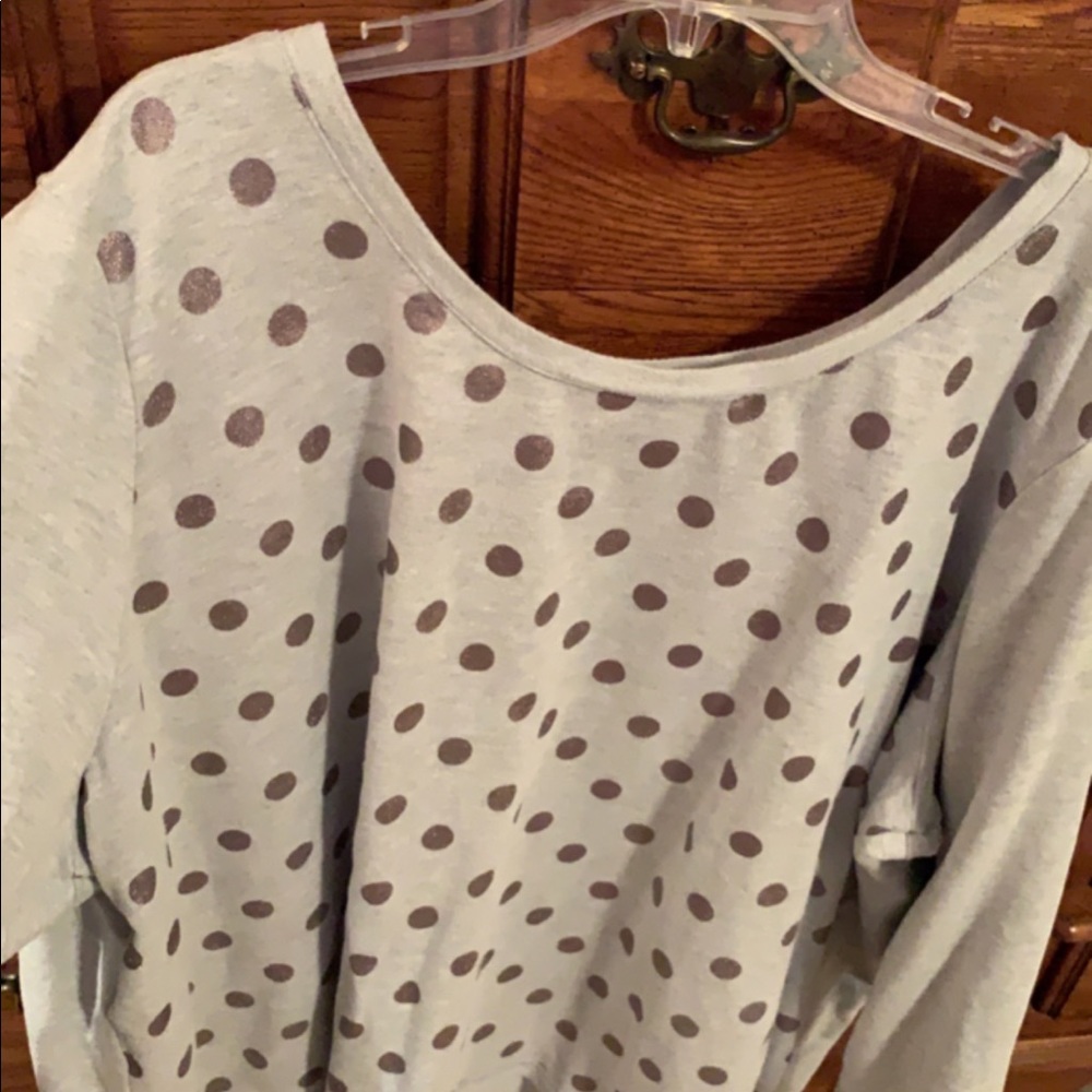 4X high low long sleeve